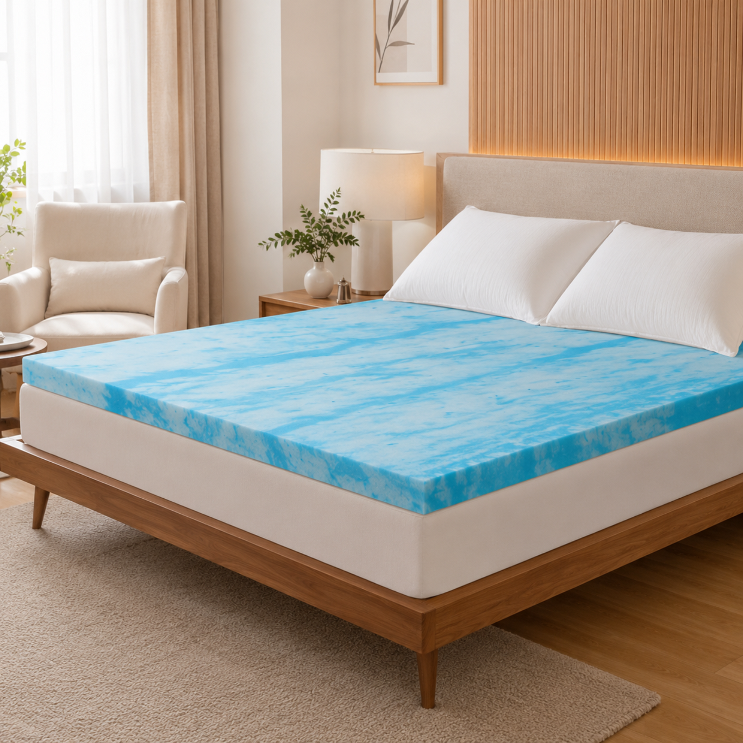 Cooling Gel Memory Foam Mattress Topper