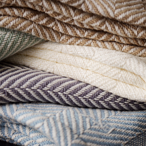 Herringbone Cotton Throw Blanket