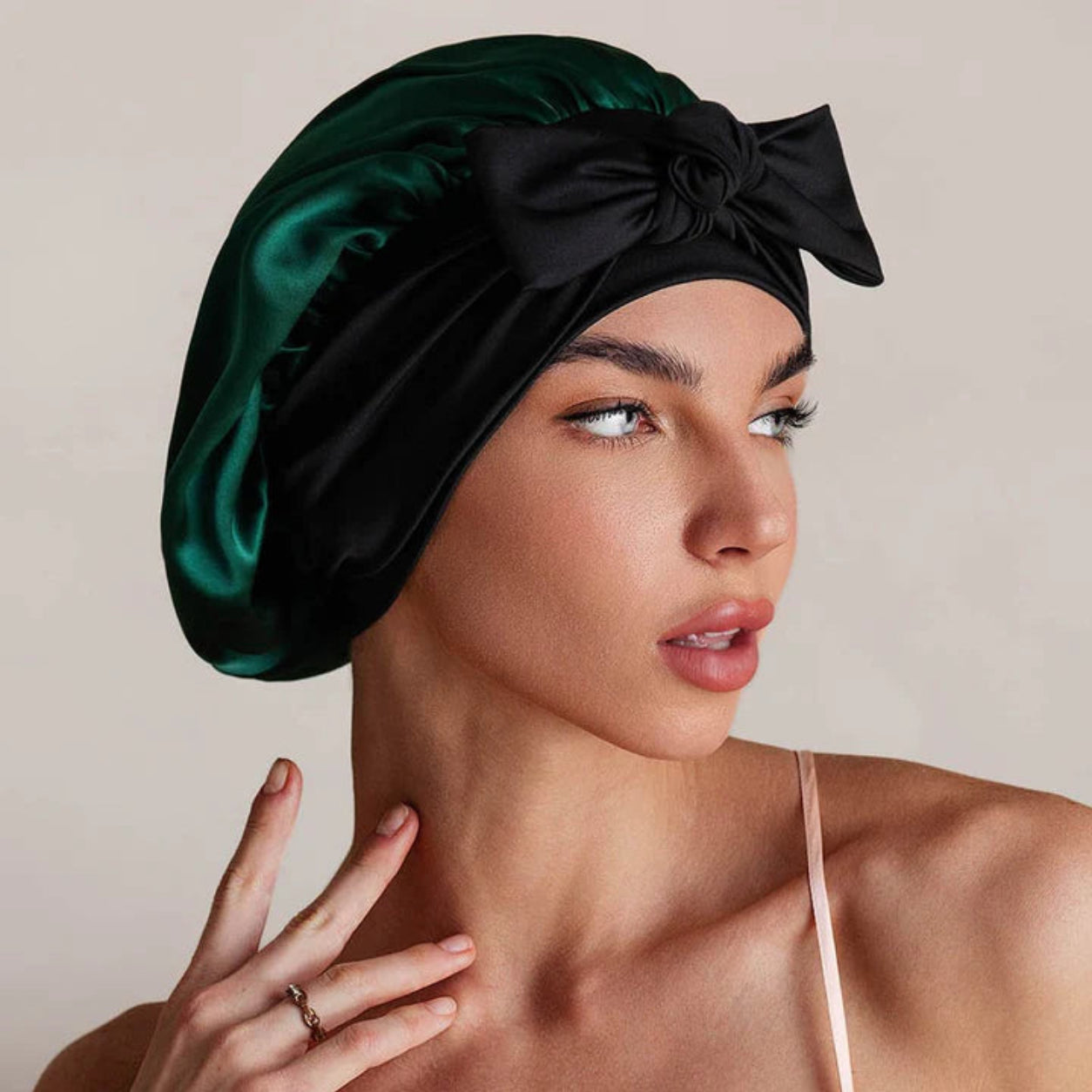Bowknot Sleep Cap – 100% Mulberry Silk Hair Protector