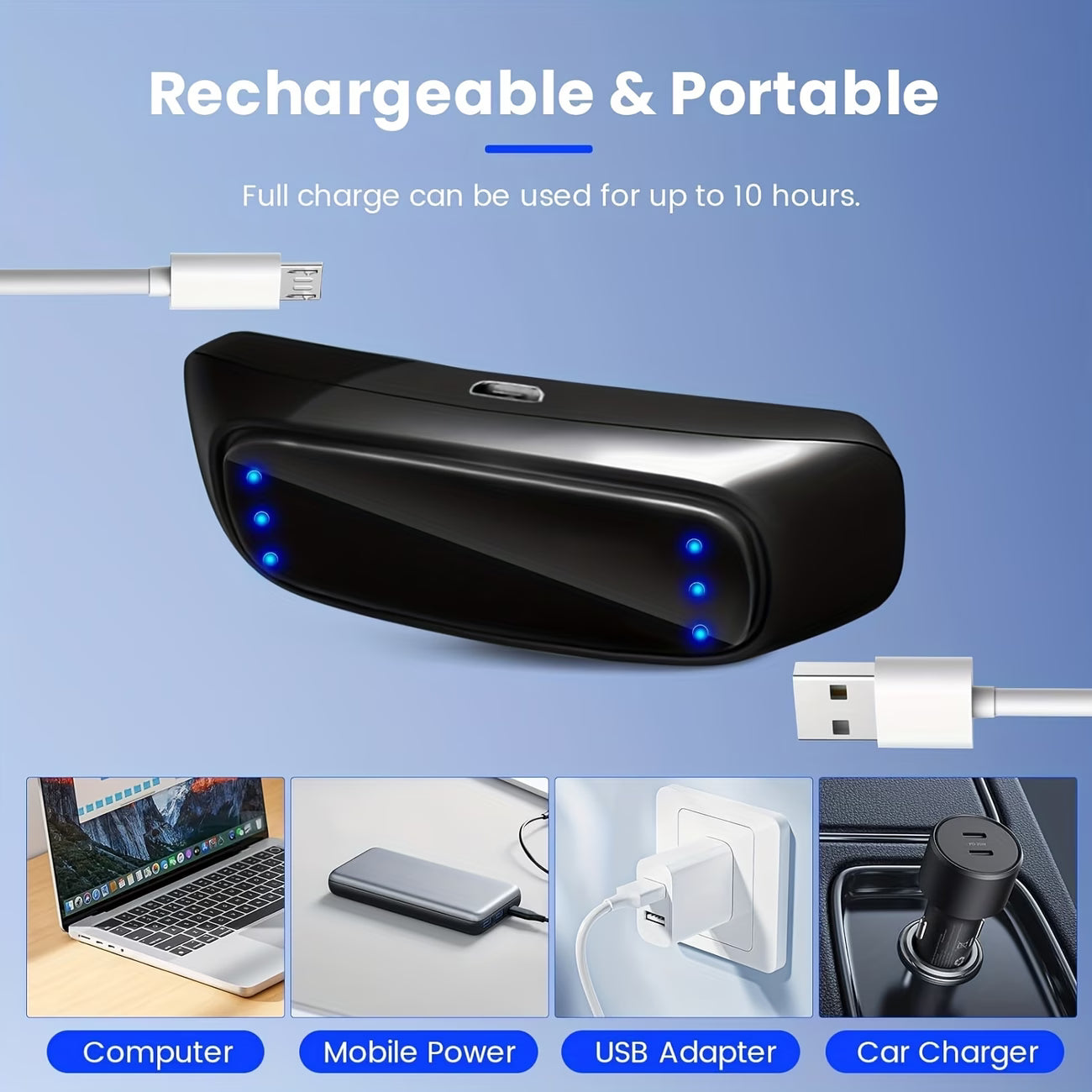 Adjustable Anti-Snoring Sleep Aid with Pulse & Sound Modes