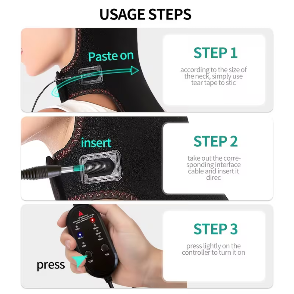 USB Neck Warmer with a Neck Heating Support Pad