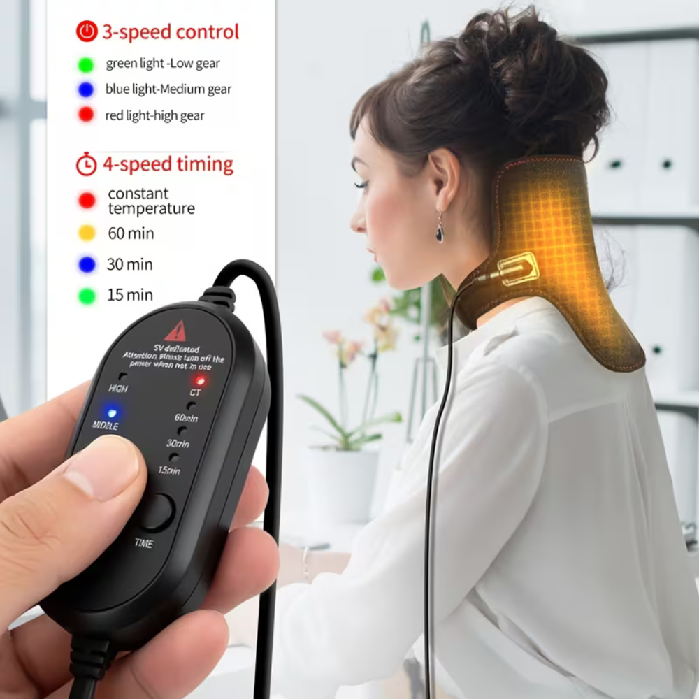 USB Neck Warmer with a Neck Heating Support Pad