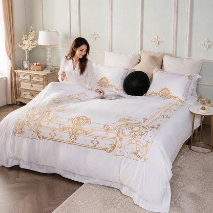 Gold Forest Duvet Cover Set