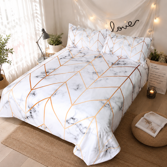 Marble Arrow Duvet Cover Set