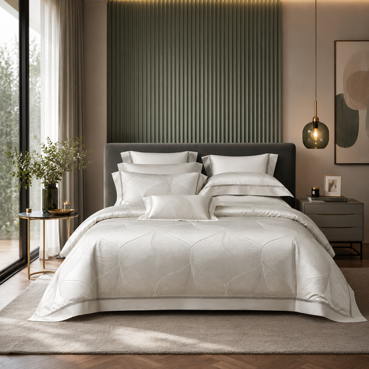 Modern Embroidered Luxury Duvet Cover Set