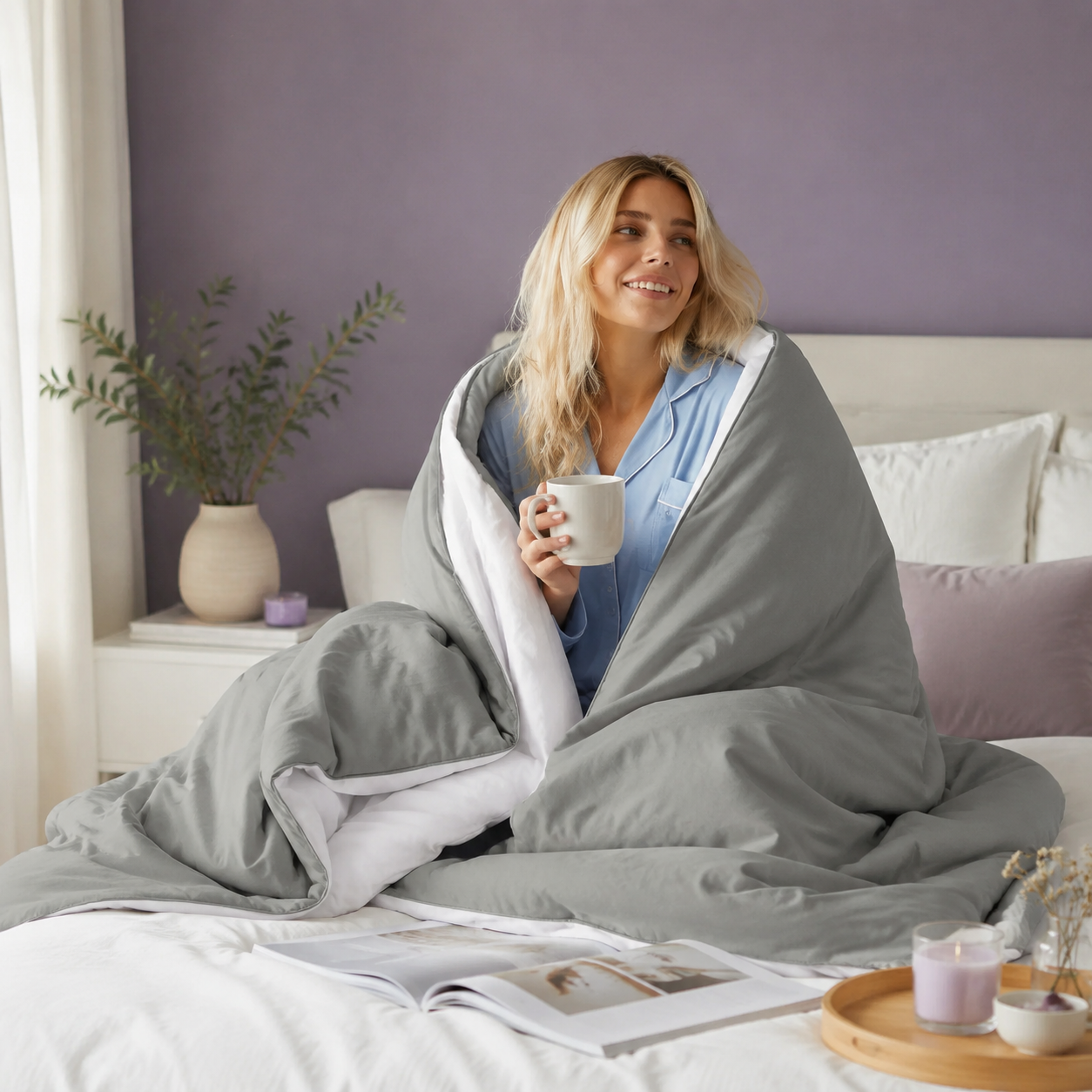 Ultra-Fluffy, Temperature-Balancing Comforter