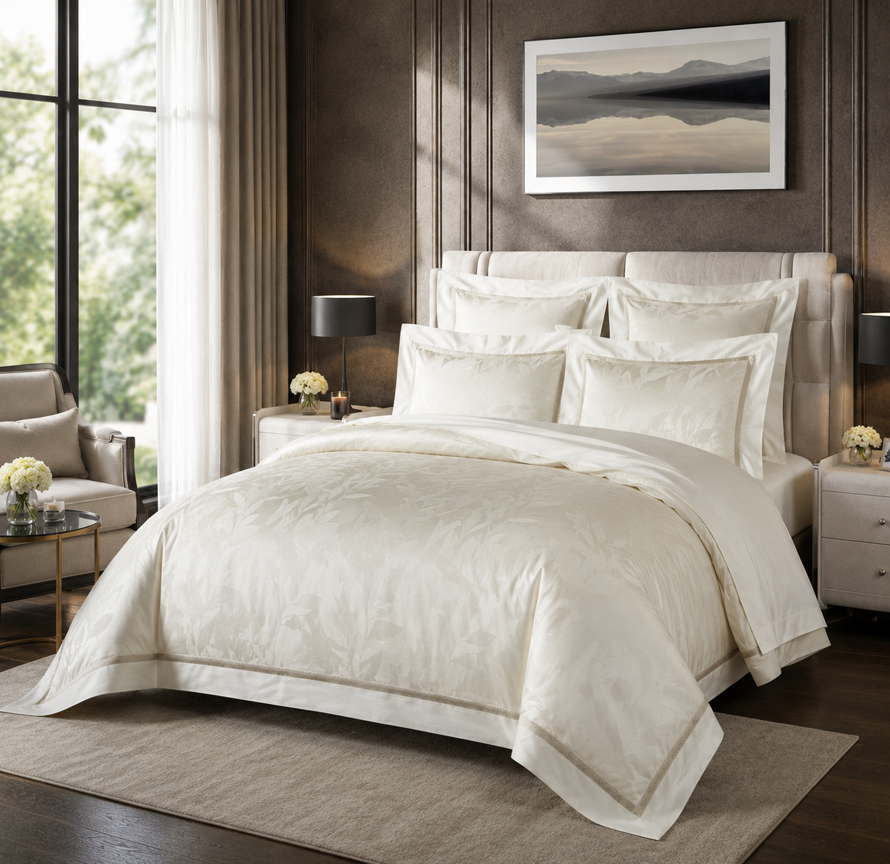 Iridescence Egyptian Cotton Duvet Cover Set