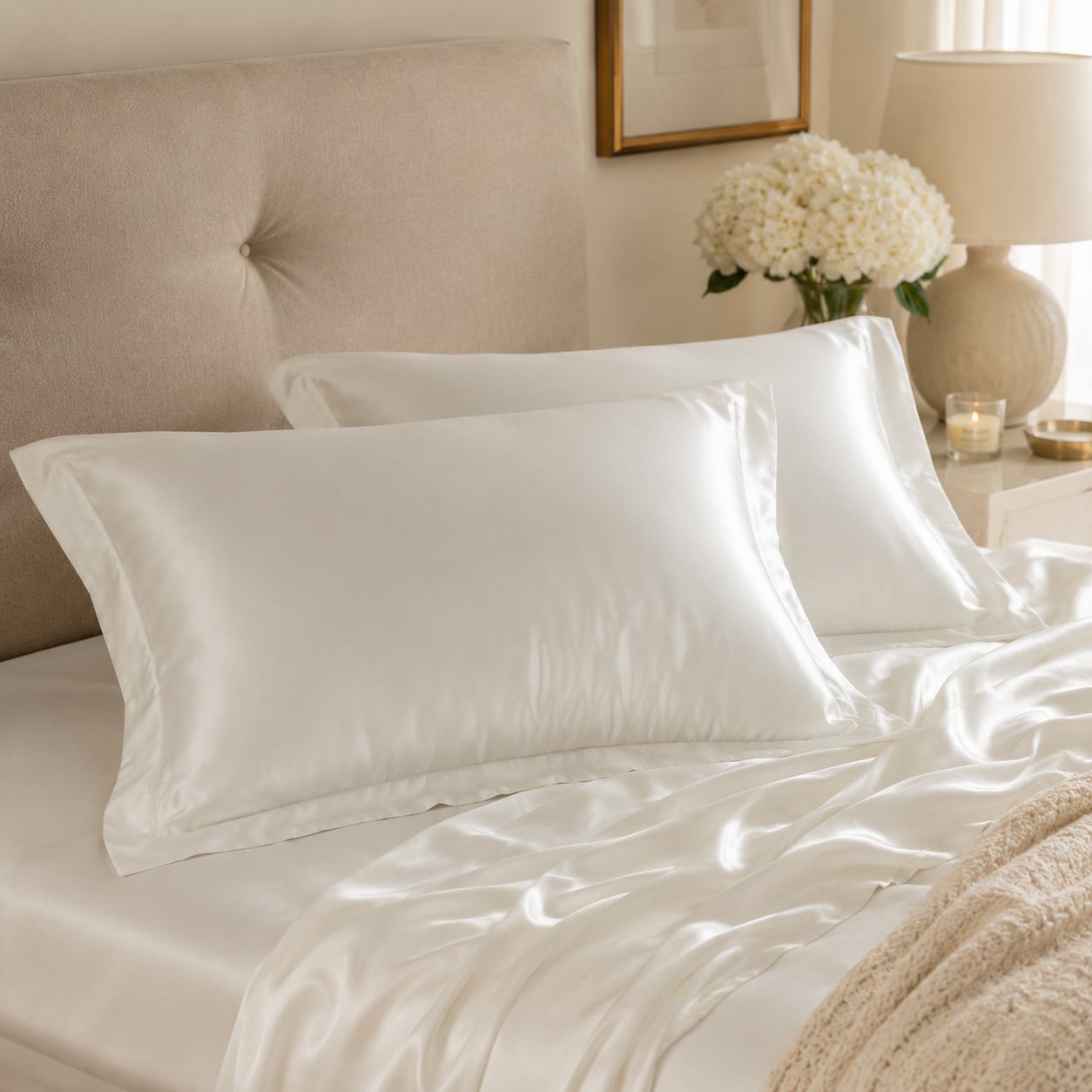 Luxury Silk Pillowcase Duo