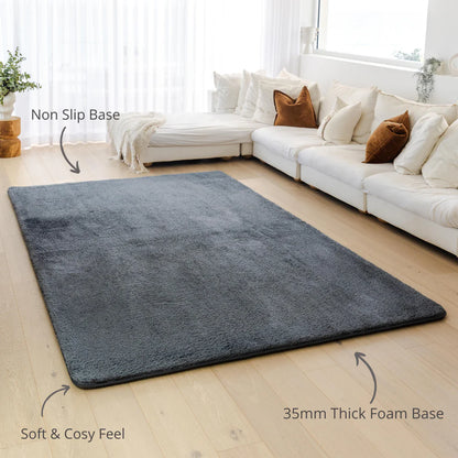 Deluxe Shaggy Relax Mat - 35mm Thick Foam Base