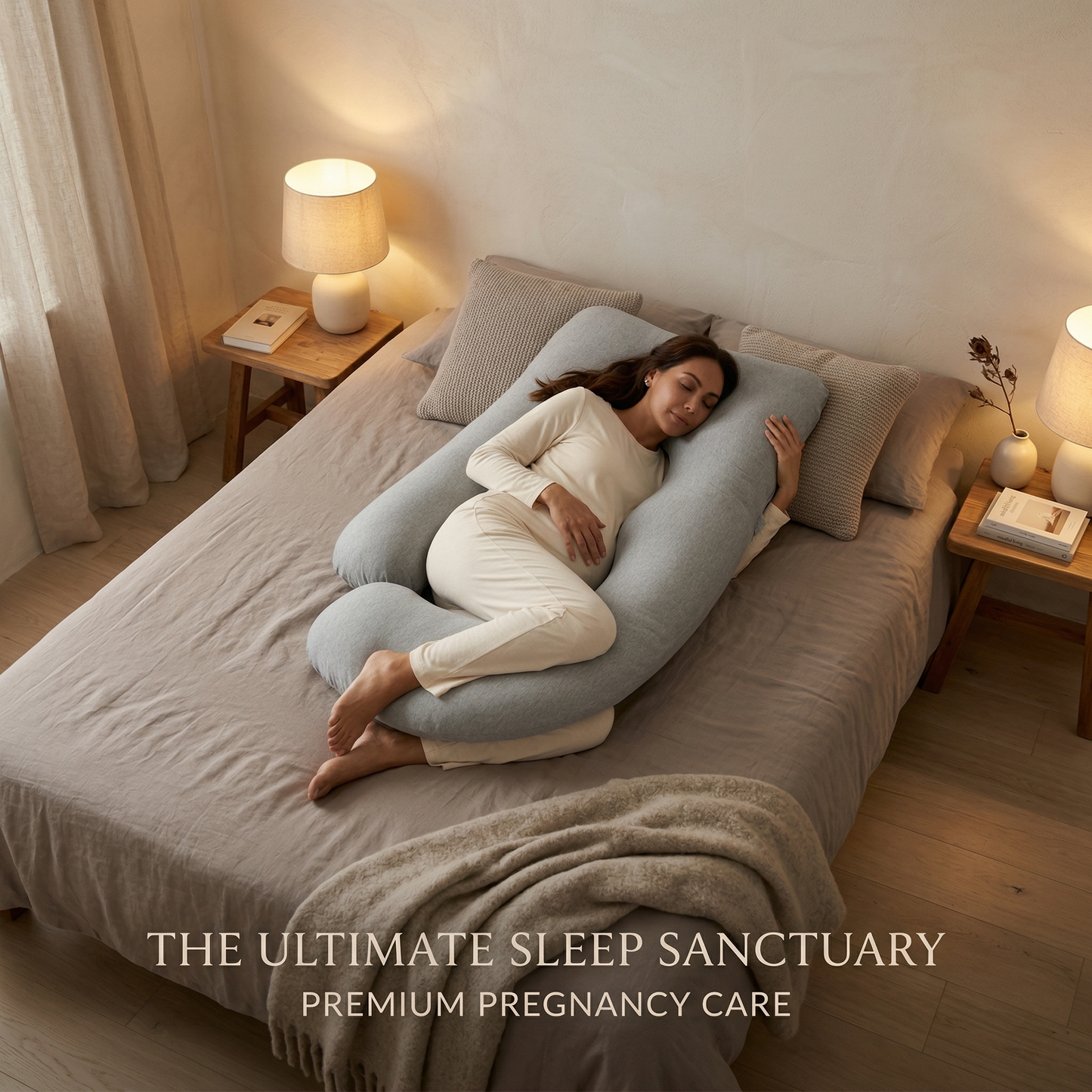 Full Body U-Shaped Pregnancy Support Pillow