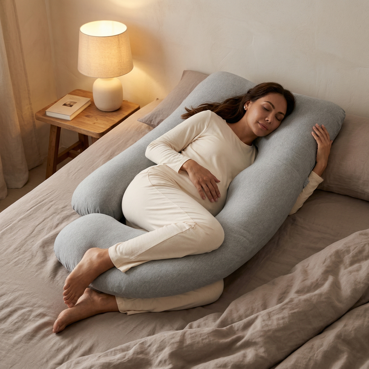 Full Body U-Shaped Pregnancy Support Pillow