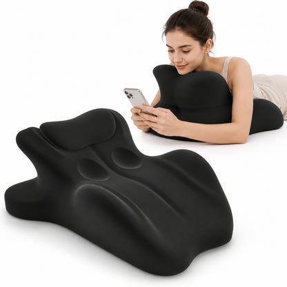 Hushly Black Ergonomic Memory Foam Support Wedge Pillow