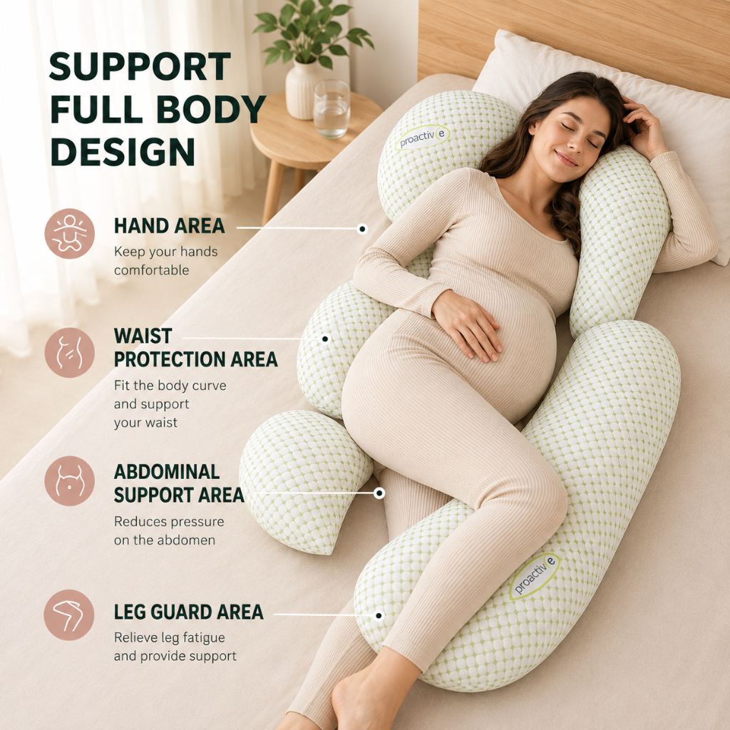 Hushly Adjustable Pregnancy Support Pillow