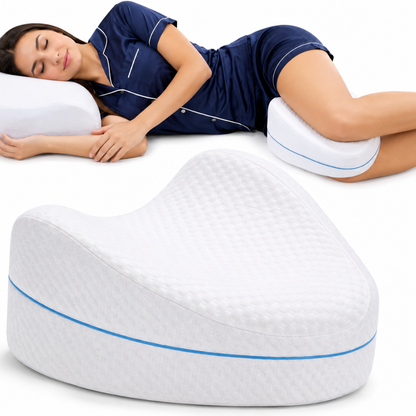 Hushly Orthopedic Knee Pillow for Side Sleepers & Sciatica Relief