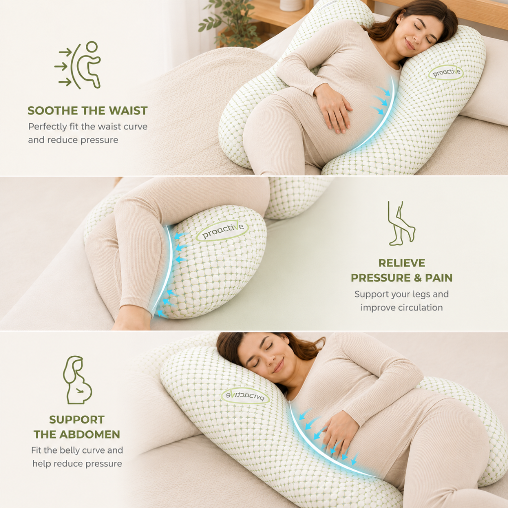 Hushly Adjustable Pregnancy Support Pillow