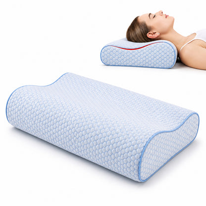 Hushly Cooling Memory Foam Cervical Neck Support Pillow