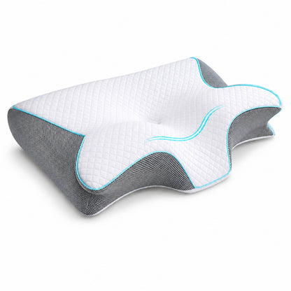 Hushly Ergonomic Memory Foam Cervical Neck Support Pillow