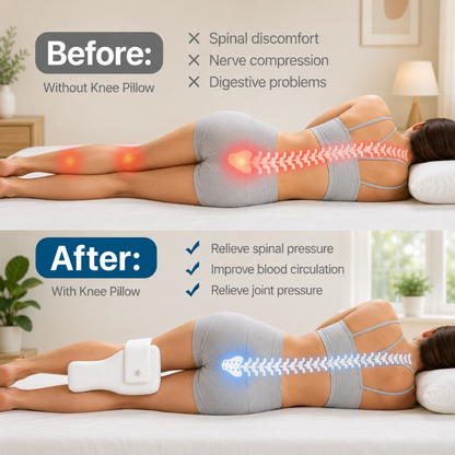 Hushly Memory Foam Knee Pillow for Side Sleepers