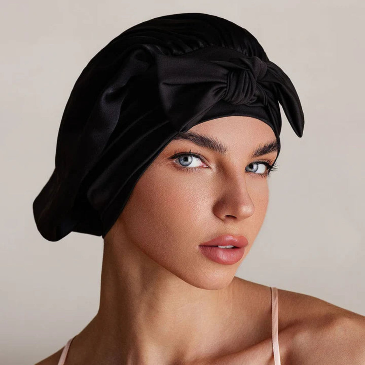 Bowknot Sleep Cap – 100% Mulberry Silk Hair Protector