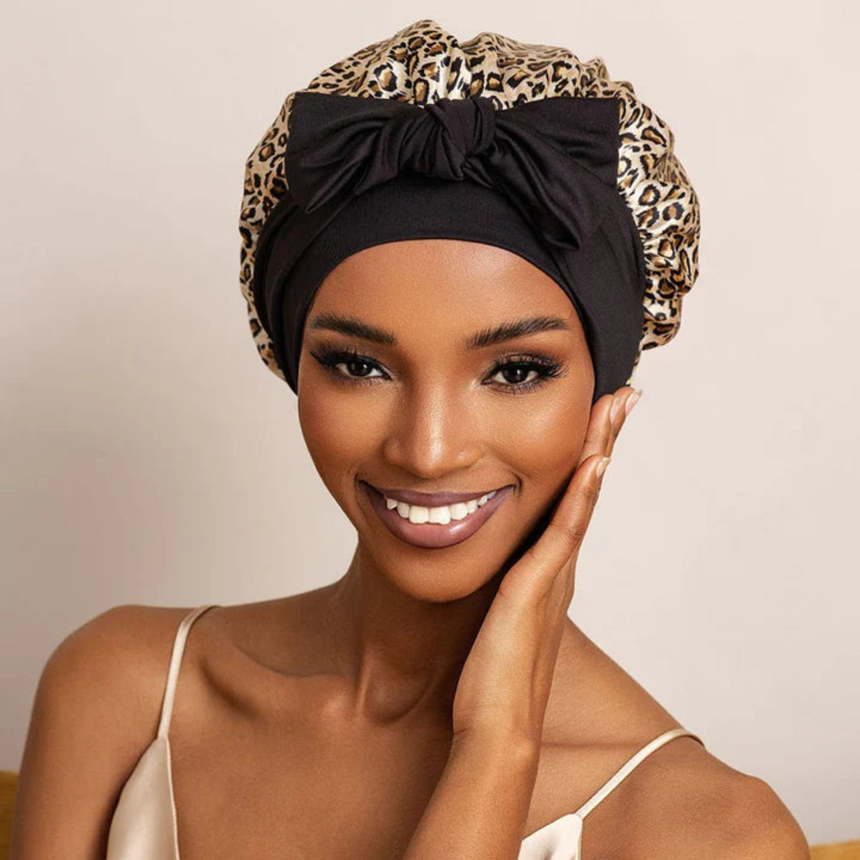 Bowknot Sleep Cap – 100% Mulberry Silk Hair Protector