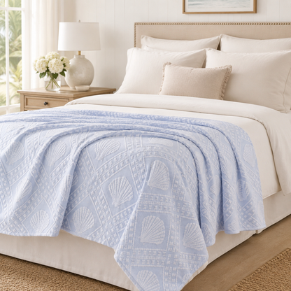 Coastal Blue Throw Blanket