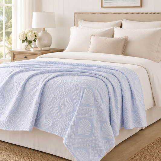 Coastal Blue Throw Blanket