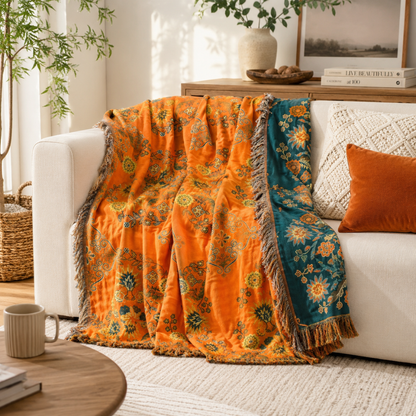 Marigold Reversible Throw Blanket