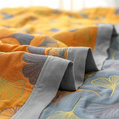 Ginkgo Leaf Throw Blanket