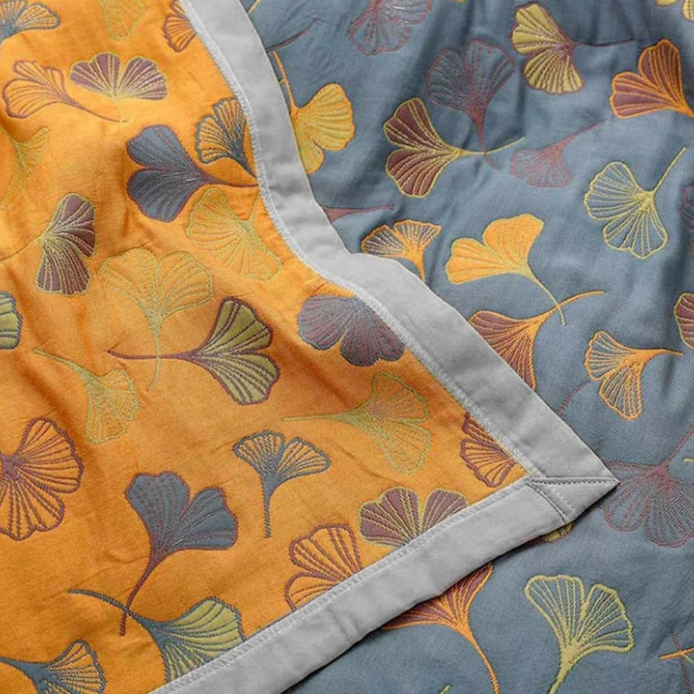 Ginkgo Leaf Throw Blanket