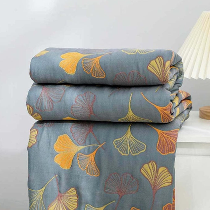Ginkgo Leaf Throw Blanket
