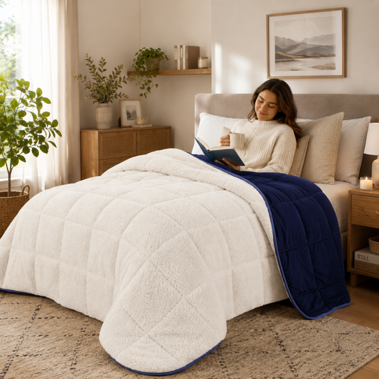 Reversible Sherpa Comforter Set