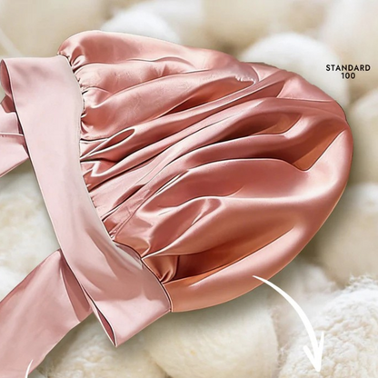 Bowknot Sleep Cap – 100% Mulberry Silk Hair Protector