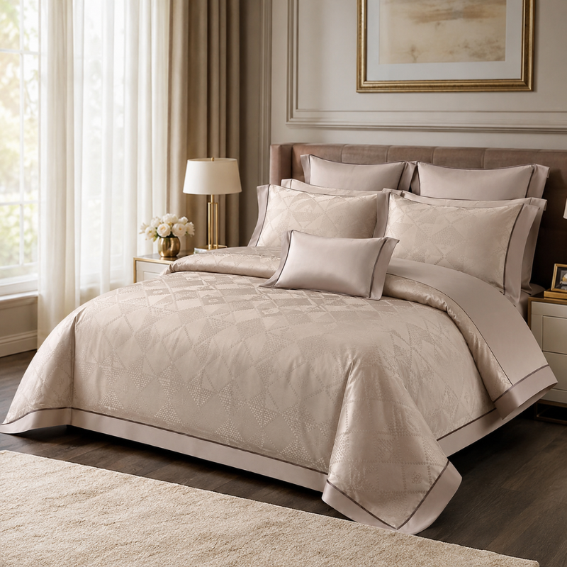 Luxury Egyptian Cotton Diamond Duvet Cover Set