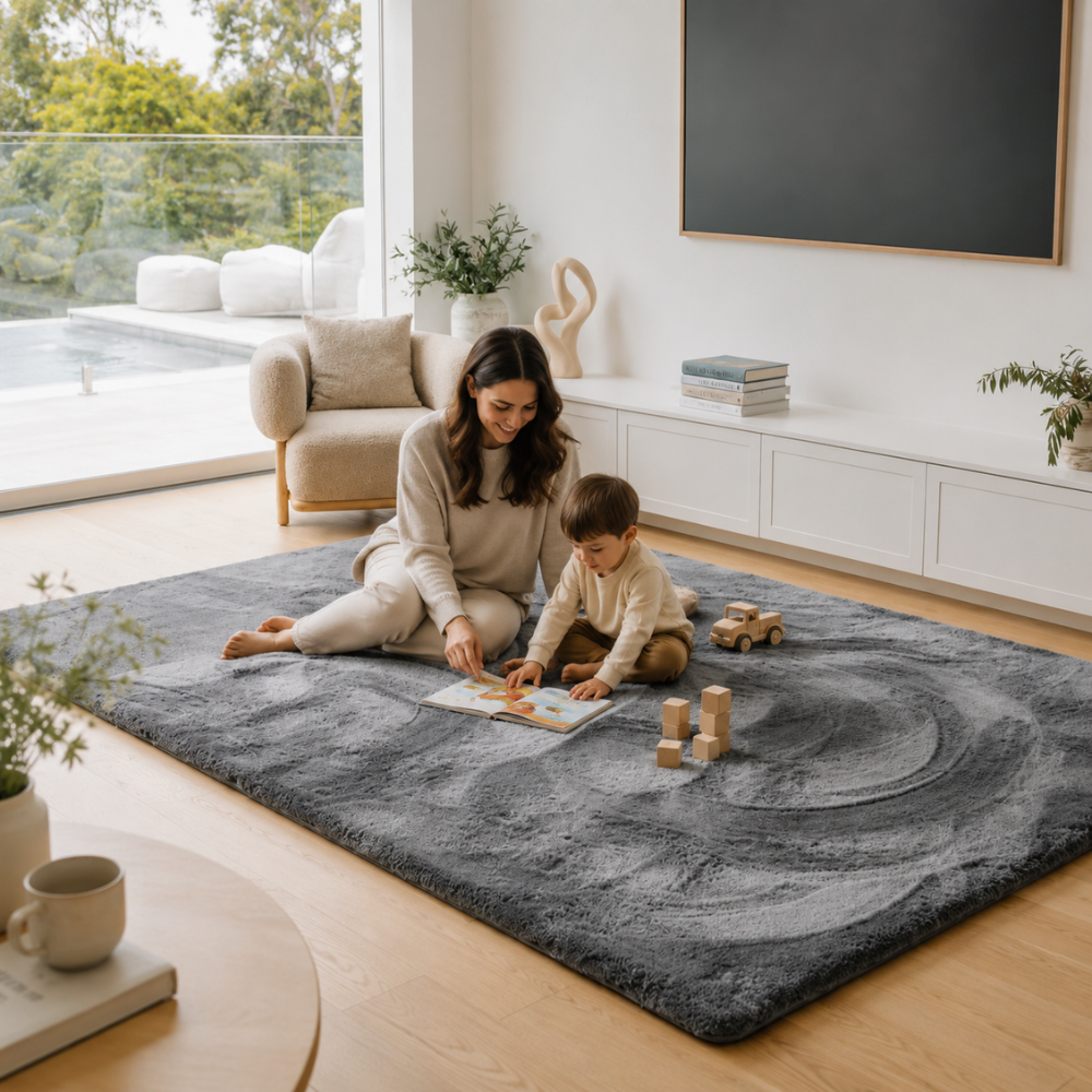 Deluxe Shaggy Relax Mat - 35mm Thick Foam Base