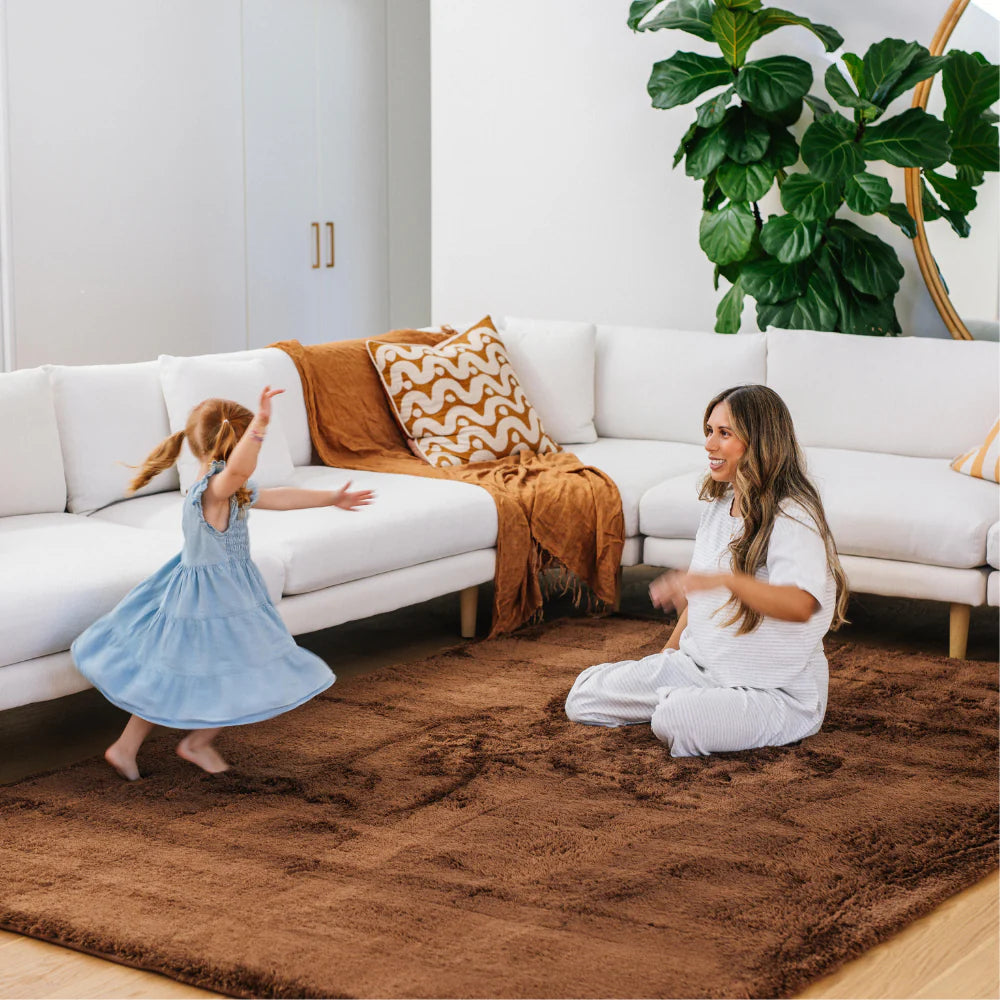 Deluxe Shaggy Relax Mat - 35mm Thick Foam Base