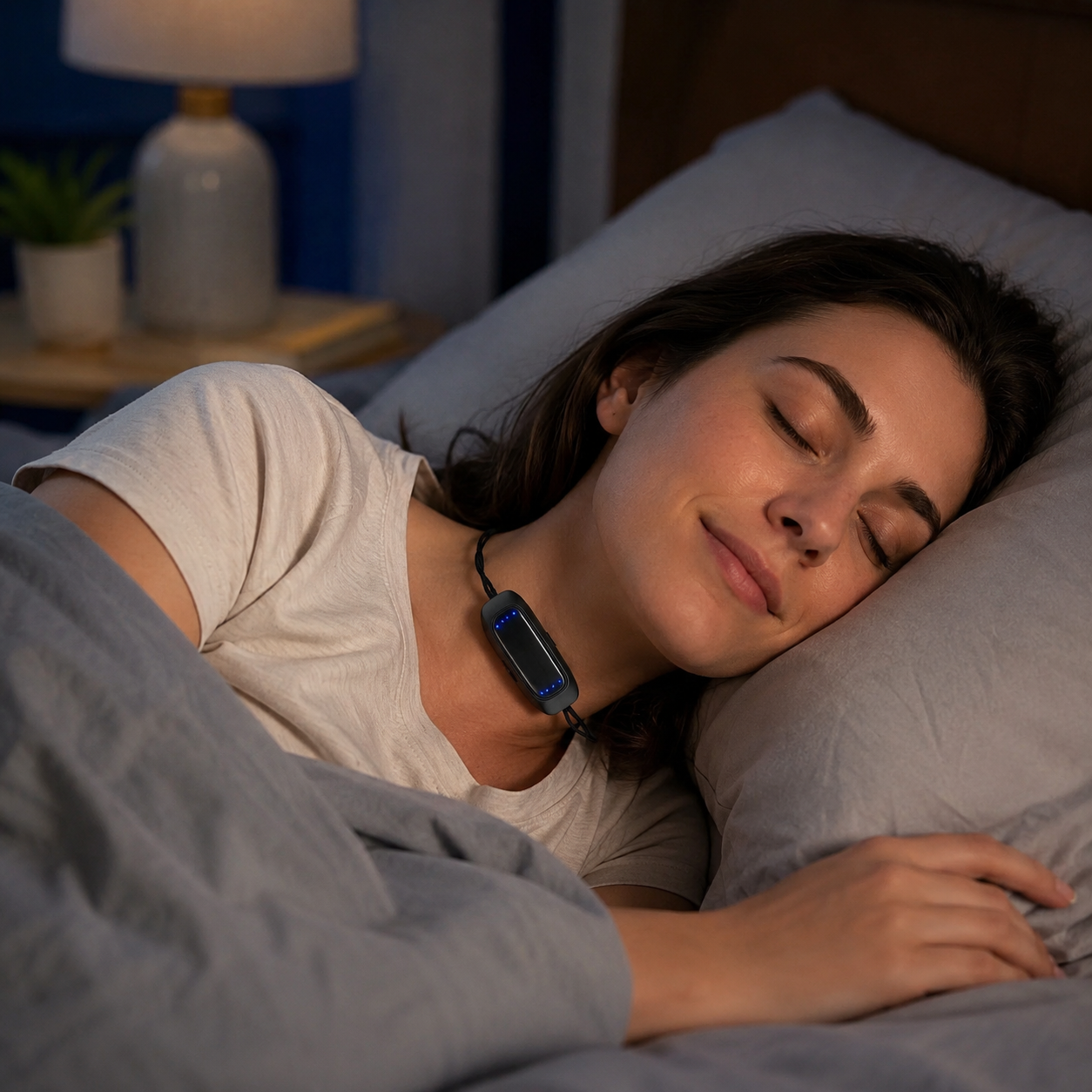 Adjustable Anti-Snoring Sleep Aid with Pulse & Sound Modes