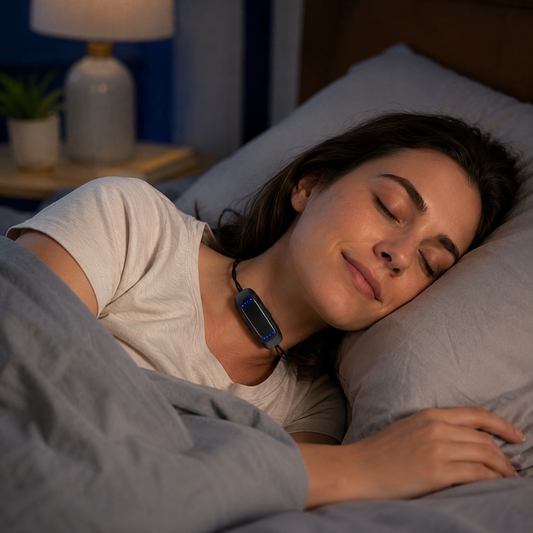 Adjustable Anti-Snoring Sleep Aid with Pulse & Sound Modes