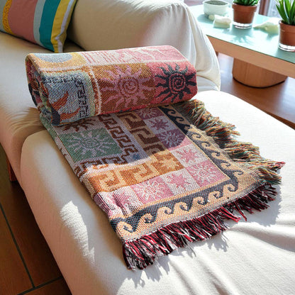 Bohemian Picnic Throw Blankets