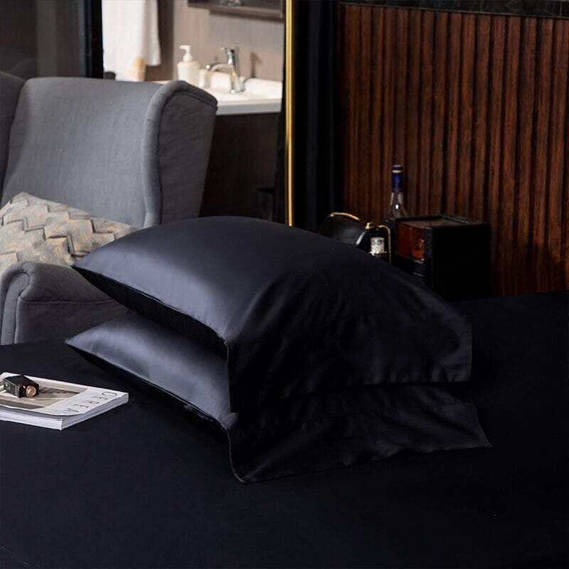 Hotel Lux Black Egyptian Cotton Duvet Cover Set
