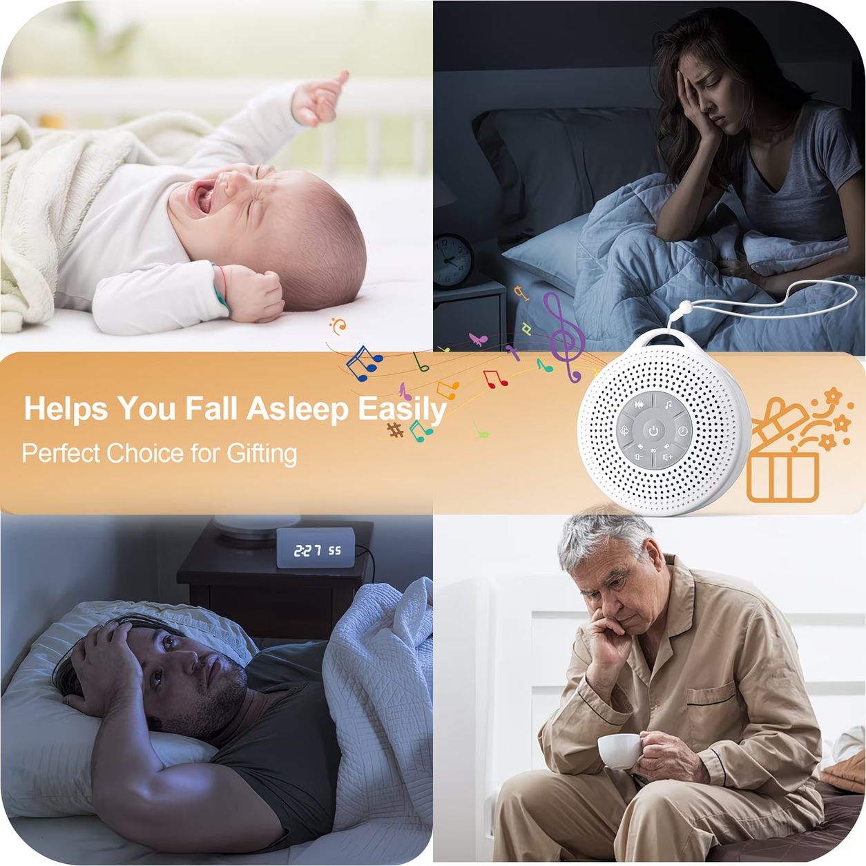 SLEEP AIDS DEVICE - White Noise Sleep Machine with Timer