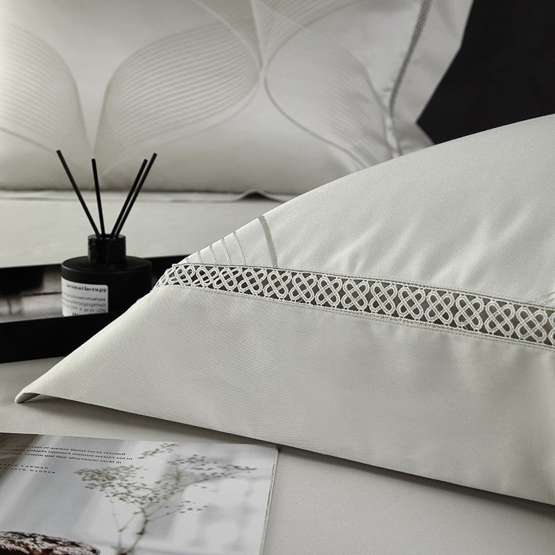 Modern Embroidered Luxury Duvet Cover Set