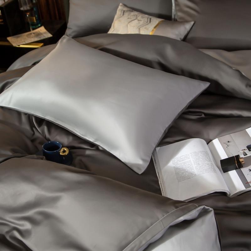 Reversible Grey Duvet Cover Set