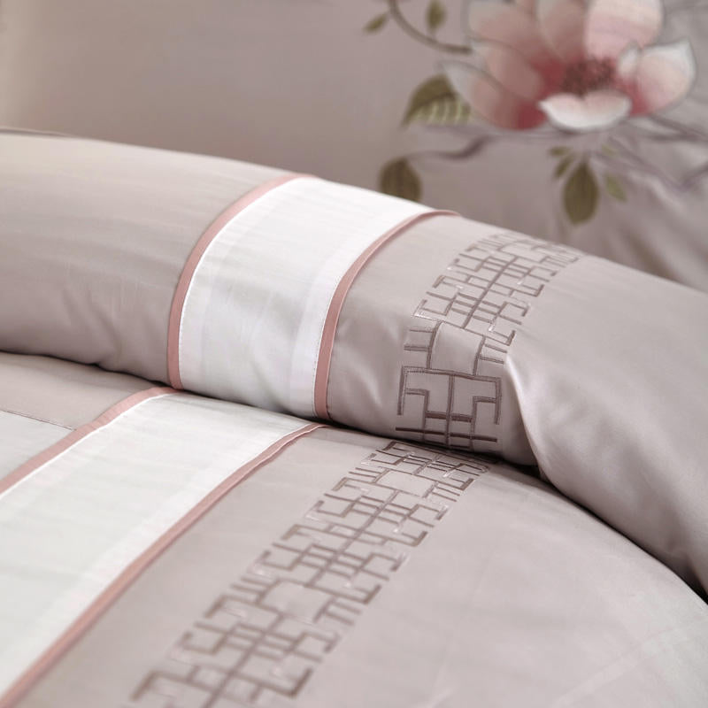 Sakura Embroidered Duvet Cover Set