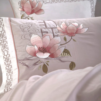 Sakura Embroidered Duvet Cover Set