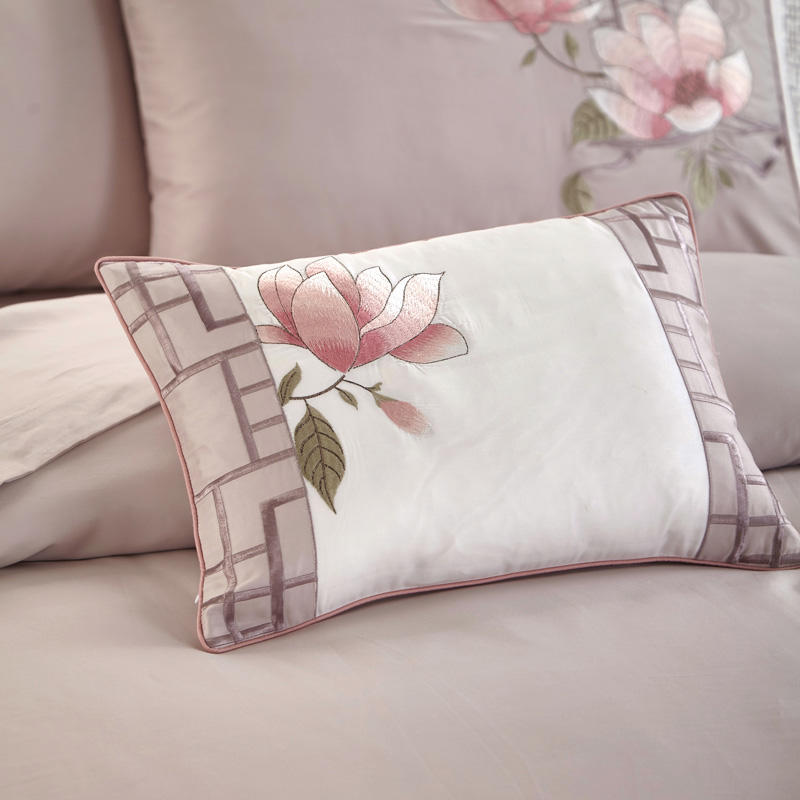 Sakura Embroidered Duvet Cover Set