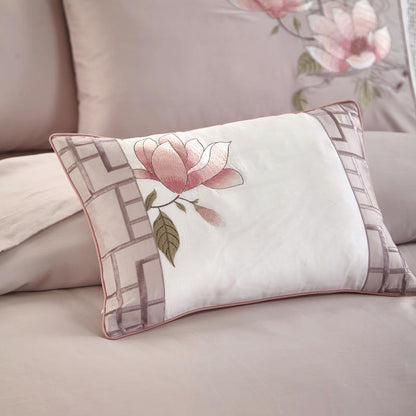 Sakura Embroidered Duvet Cover Set