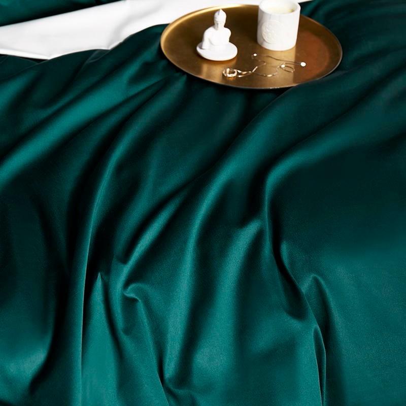Luxury Satin Teal Duvet Cover Set