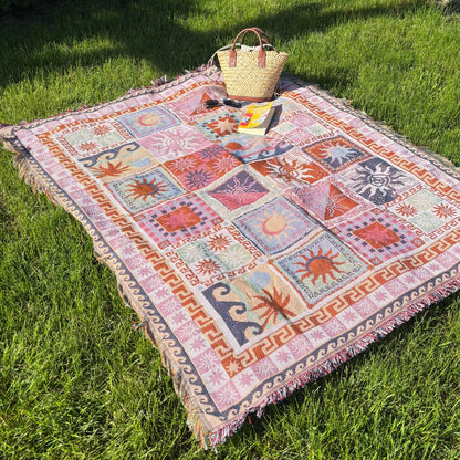 Bohemian Picnic Throw Blankets