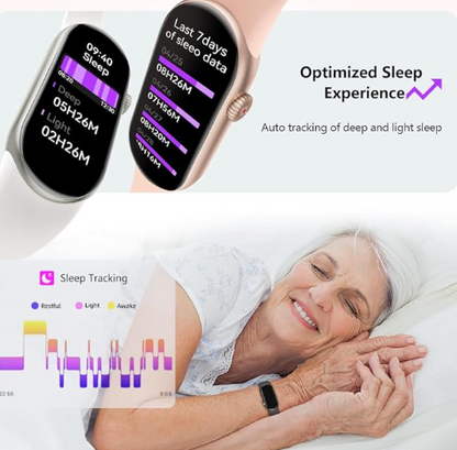 Waterproof Smart Watch for Women and Men Sleep Tracking